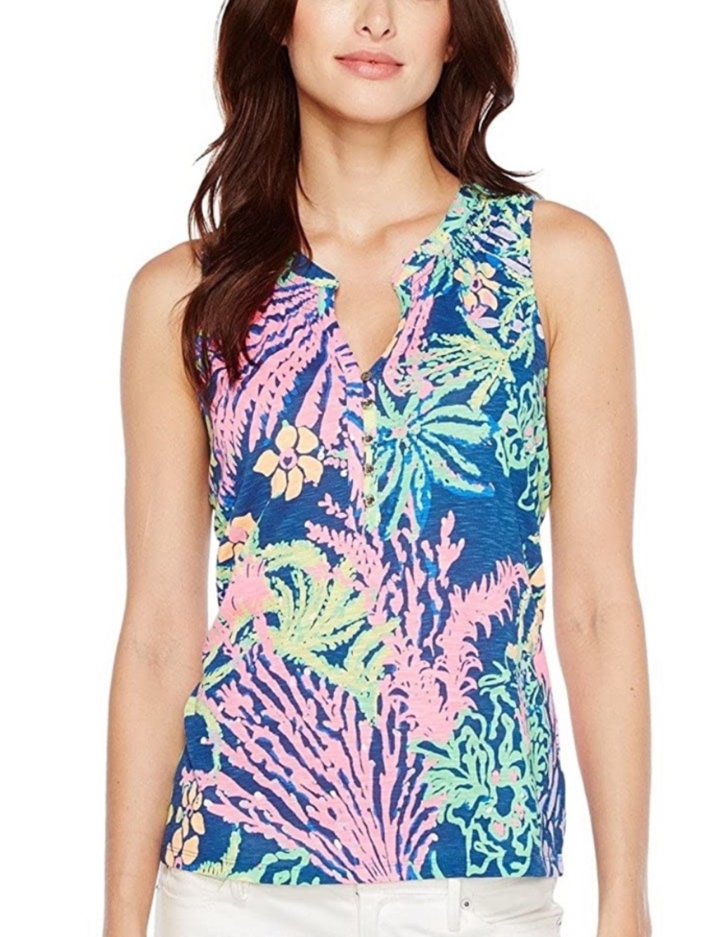 Lilly Pulitzer Essie indigo tank top size Large